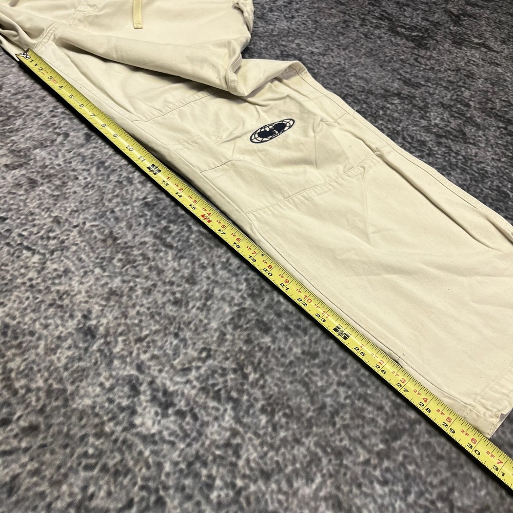 Vintage Wu Wear Pants Mens 34x30 Cream Baggy Embroidered Hip-Hop Skater Y2K‎ - Picture 14 of 16